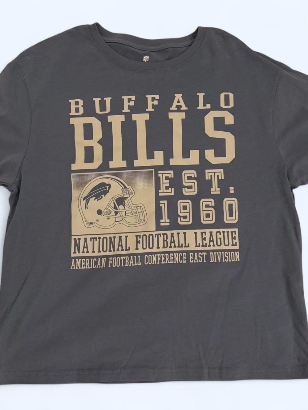 NFL Women's Blue Tee with White Buffalo Bills Graphic